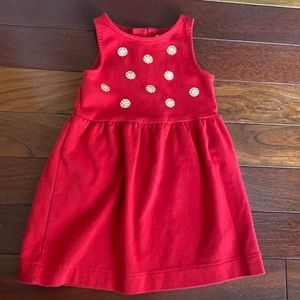 Girls Red and Gold Christmas dress